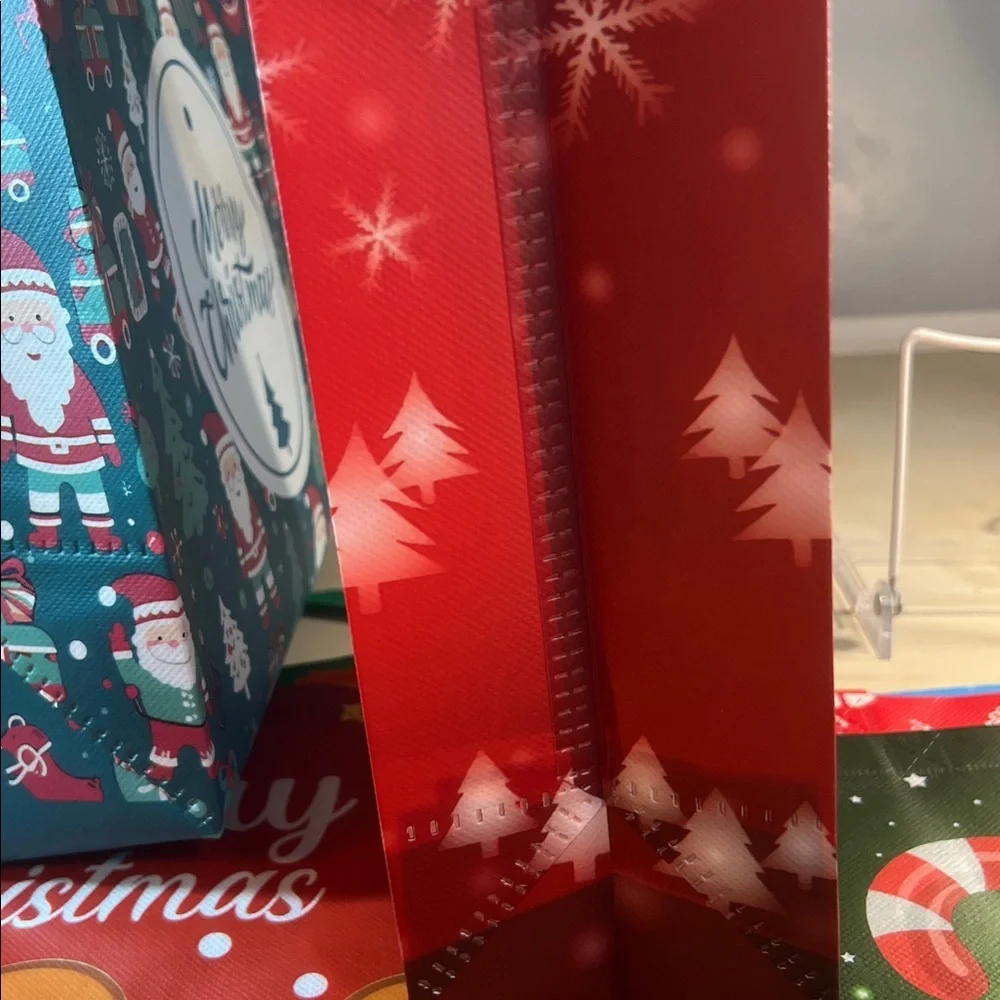 Festive Christmas Gift Bags Set 8 Total Small and Medium